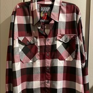 Dixxon Men's Red Plaid Shirt